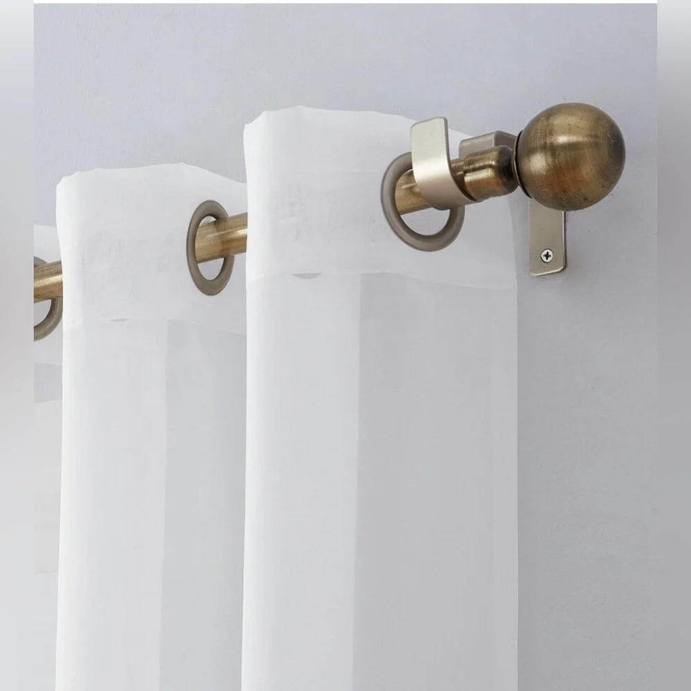 No. 918 Emily Voile Sheer Grommet panel. Set of 2. 59x108 white